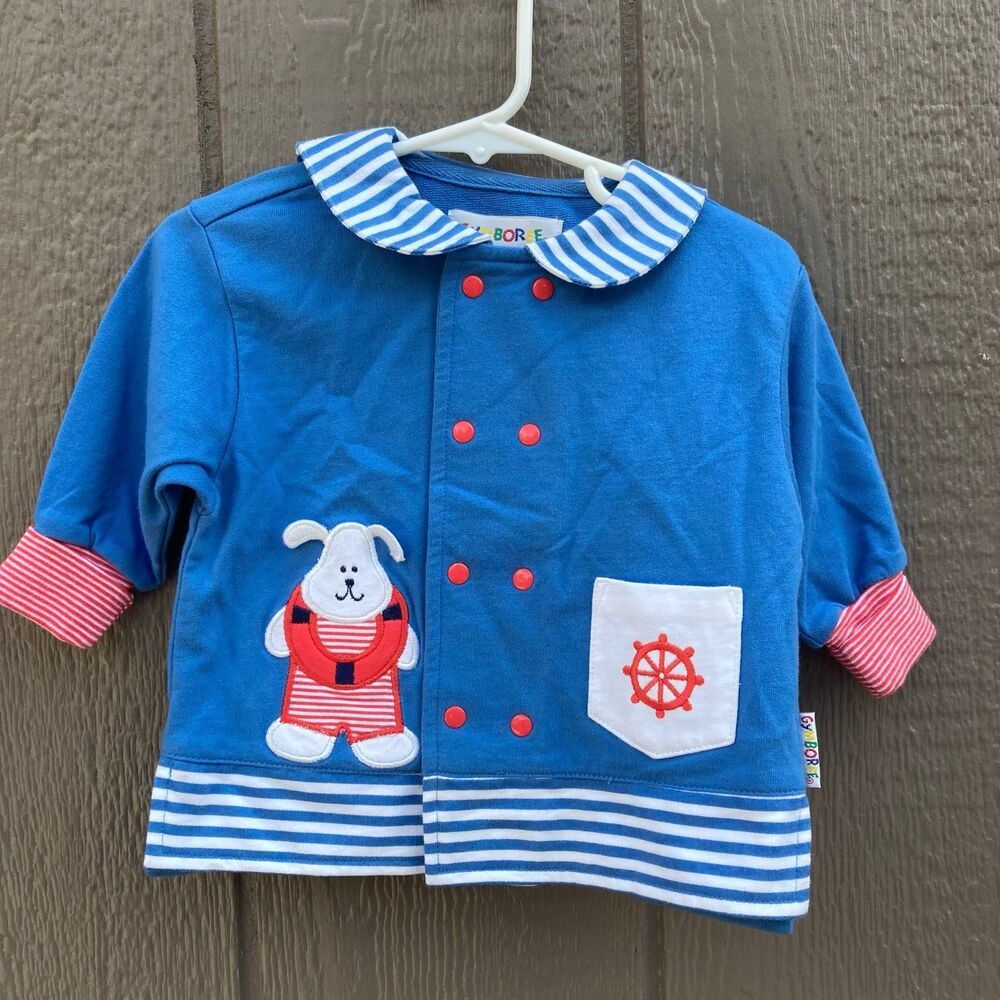 New Vintage rainbow gymboree little sailor baby size 6-12 months top jacket